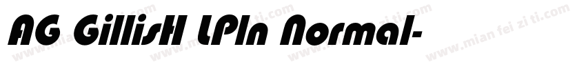 AG GillisH LPln Normal字体转换